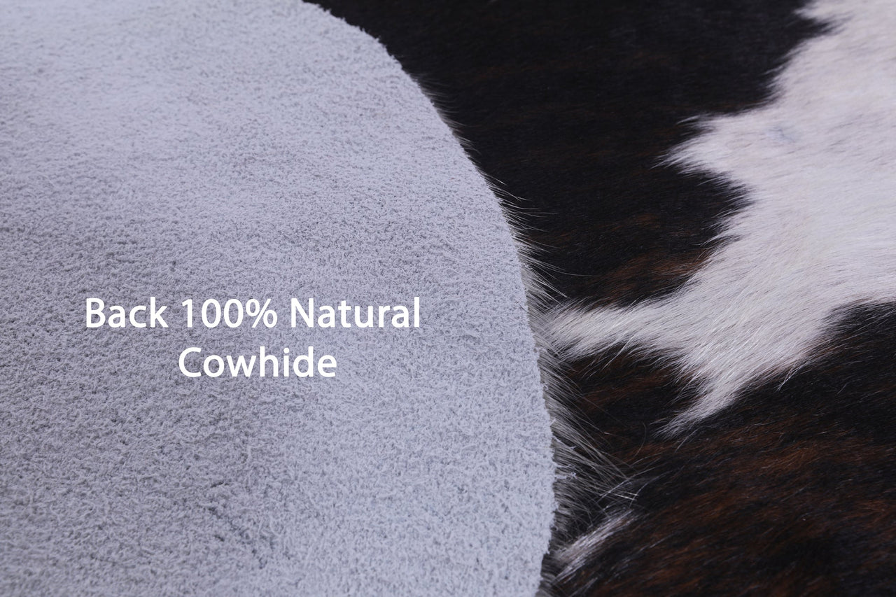 Black & White Natural Cowhide Rug - X-Large 7'0"H x 5'4"W