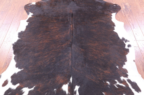 Dark Brindle Natural Cowhide Rug - X-Large 7'3