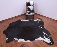Thumbnail for Dark Brindle Natural Cowhide Rug - X-Large 7'3