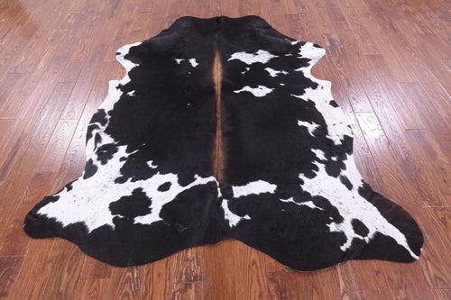 Black & White Natural Cowhide Rug - Large 6'11