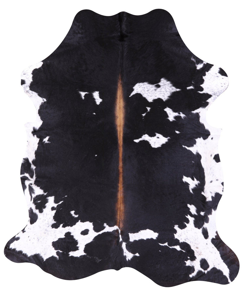 Black & White Natural Cowhide Rug - Large 6'11"H x 5'11"W