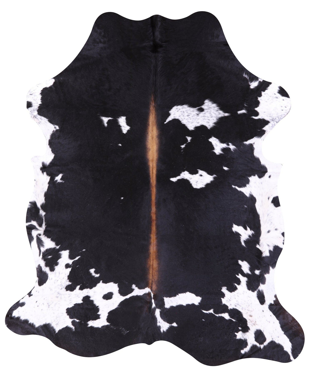 Black & White Natural Cowhide Rug - Large 6'11"H x 5'11"W