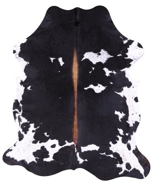 Black & White Natural Cowhide Rug - Large 6'11