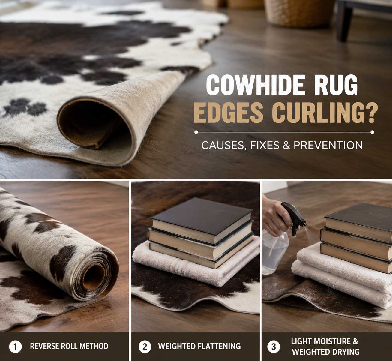 Cowhide Rug Edges Curling? Here Is How to Fix It