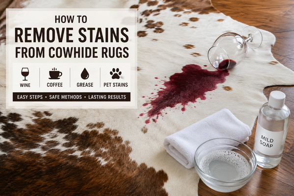 How to Remove Stains from Cowhide Rugs (Wine, Coffee, Grease, Pet)