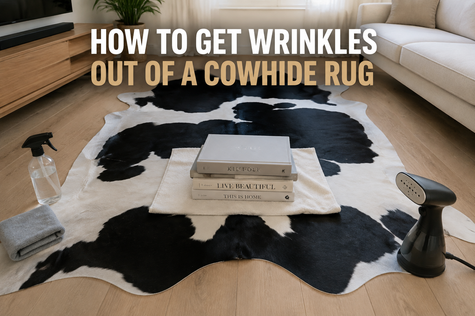 How to Get Wrinkles Out of a Cowhide Rug