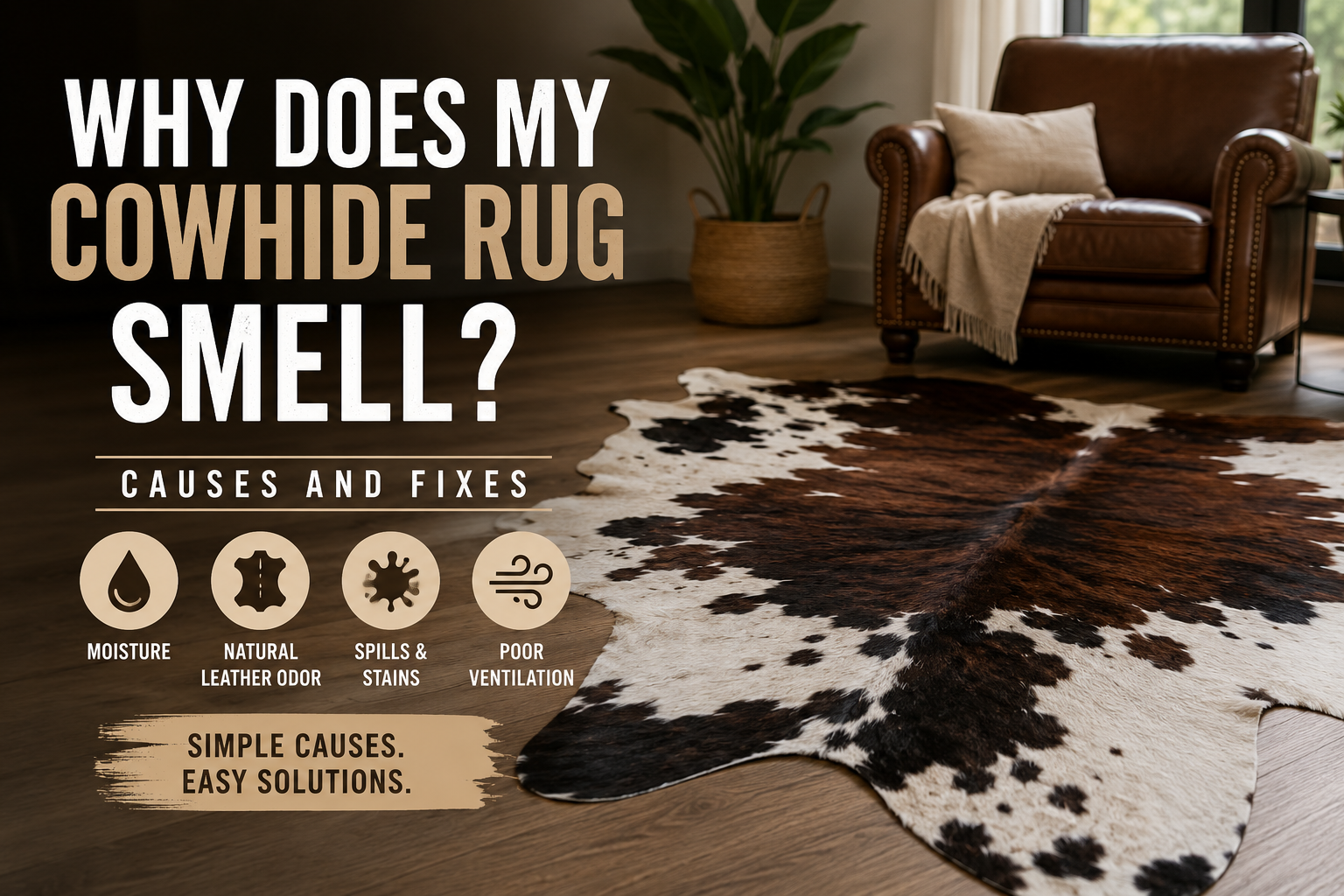 Why Does My Cowhide Rug Smell? Causes and Fixes
