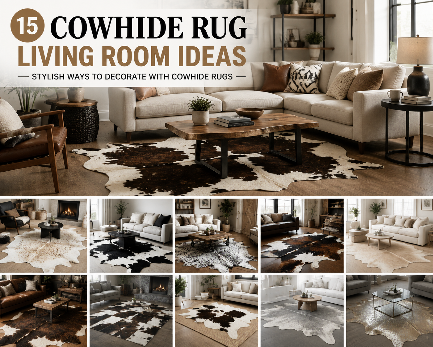 Cowhide Rug Living Room Ideas: 15 Designer-Approved Looks