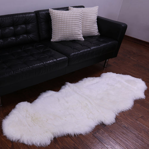 100% Natural New Zealand Sheepskin Ivory 2' 0