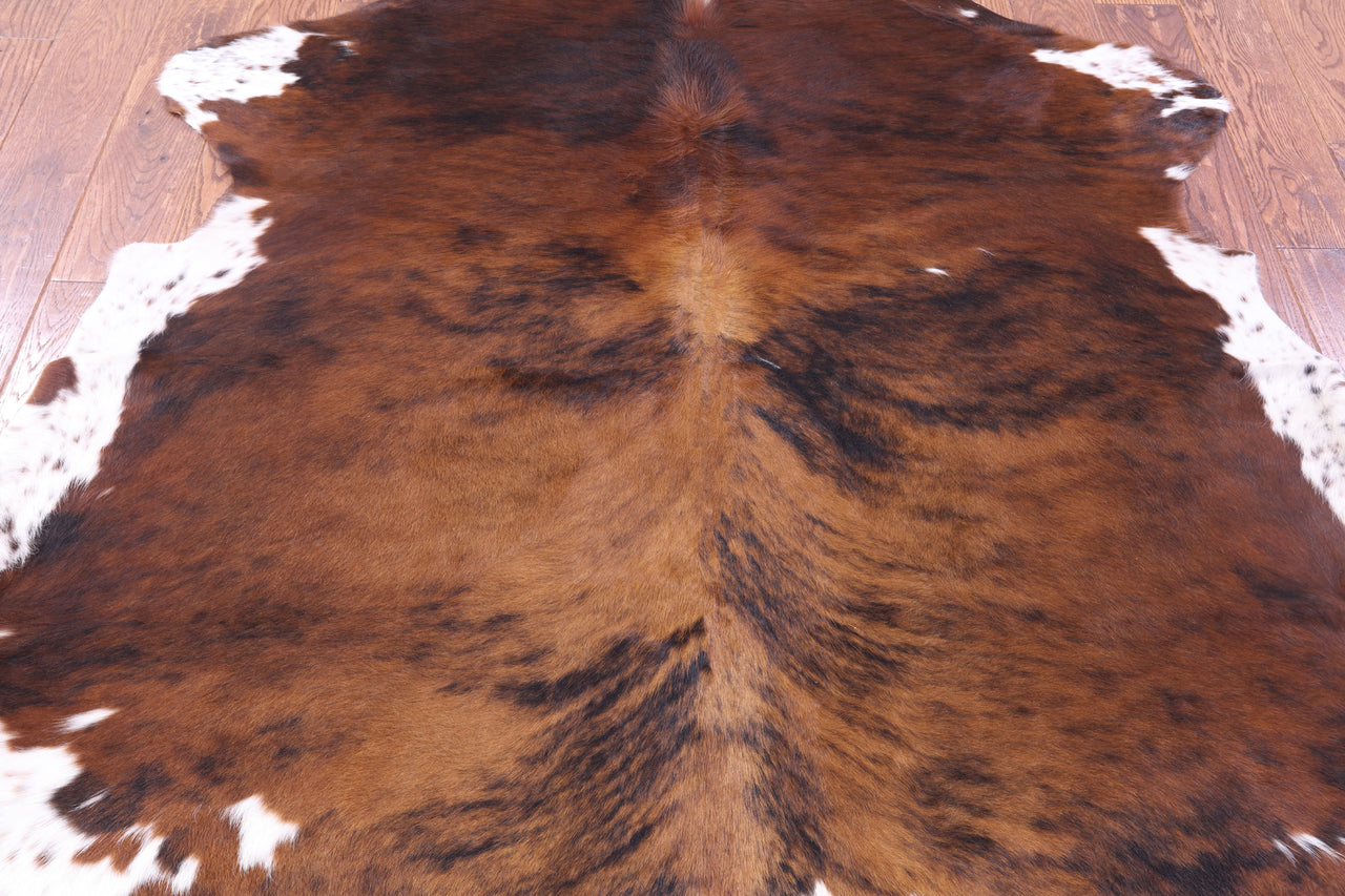 Tricolor Natural Cowhide Rug - Large 6'9"H x 6'2"W