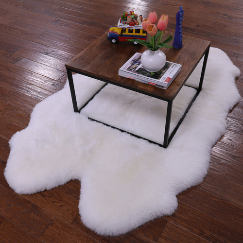 100% Natural New Zealand Sheepskin Ivory 4' 0