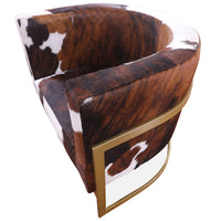 Thumbnail for One Of A Kind Cowhide Accent Barrel Chair