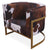 One Of A Kind Cowhide Accent Barrel Chair