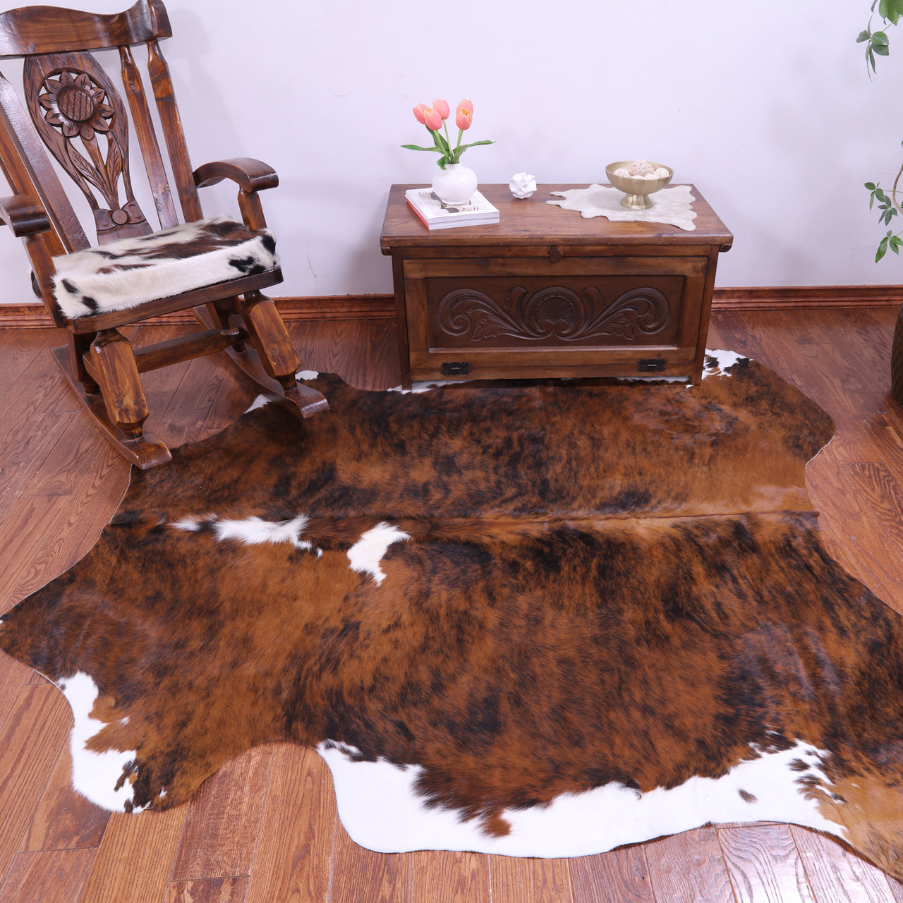 Brindle Natural Brown Cowhide Rug