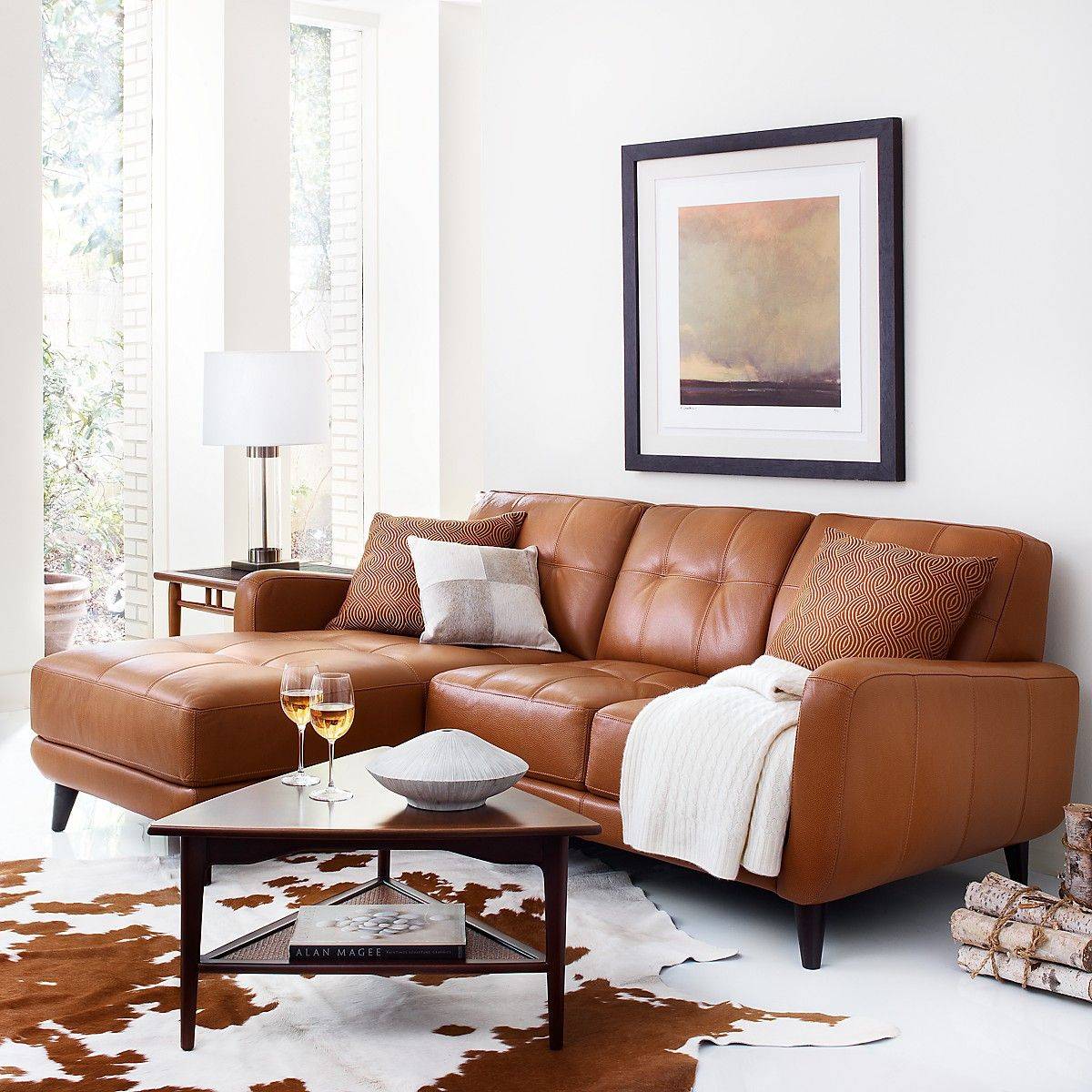 Brown & White Natural Cowhide Rug