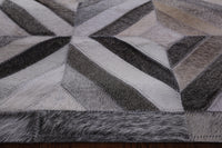 Thumbnail for Grey Patchwork Cowhide Rug - 6' 0