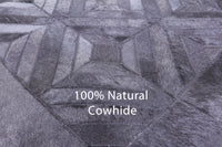 Thumbnail for Black Square Patchwork Cowhide Rug - 8' 0