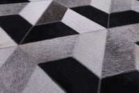 Thumbnail for Black & White Patchwork Cowhide Rug - 8' 0