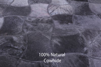 Thumbnail for Black Square Patchwork Cowhide Rug - 10' 0