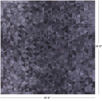 Thumbnail for Black Square Patchwork Natural Cowhide Rug - 10' 0