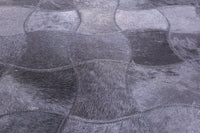 Thumbnail for Black Square Patchwork Cowhide Rug - 7' 0