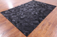 Thumbnail for Black Patchwork Cowhide Rug - 6' 0