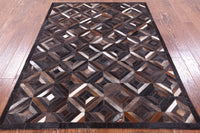 Thumbnail for Brown Patchwork Cowhide Rug - 5' 0