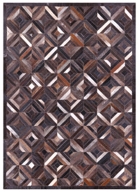 Thumbnail for Brown Patchwork Cowhide Rug - 5' 0