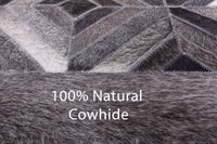 Thumbnail for Grey Patchwork Cowhide Rug - 9' 0