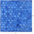 Blue Square Patchwork Natural Cowhide Rug - 7' 0" x 7' 0"