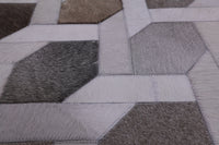 Thumbnail for Grey & White Patchwork Cowhide Rug - 10' 0