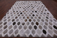 Thumbnail for Grey & White Patchwork Cowhide Rug - 9' 0