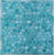 Teal Blue Square Patchwork Cowhide Rug - 9' 0" x 9' 0"