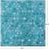 Teal Blue Square Patchwork Natural Cowhide Rug - 9' 0" x 9' 0"