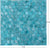 Teal Blue Square Patchwork Natural Cowhide Rug - 7' 0" x 7' 0"