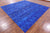 Blue Square Patchwork Cowhide Rug - 10' 0" x 10' 0"