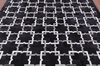 Thumbnail for Black Square Patchwork Cowhide Rug - 7' 0