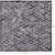 Grey Square Patchwork Natural Cowhide Rug - 7' 0" x  7' 0"