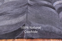 Thumbnail for Black Square Patchwork Cowhide Rug - 7' 0