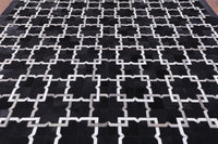 Thumbnail for Black Square Patchwork Cowhide Rug - 9' 0