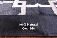 Thumbnail for Black Square Patchwork Cowhide Rug - 9' 0