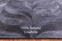 Thumbnail for Black Square Patchwork Cowhide Rug - 9' 0