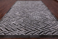 Thumbnail for Grey Patchwork Cowhide Rug - 10' 0