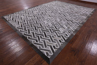 Thumbnail for Grey Patchwork Natural Cowhide Rug - 10' 0