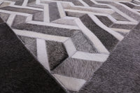 Thumbnail for Grey Patchwork Natural Cowhide Rug - 10' 0