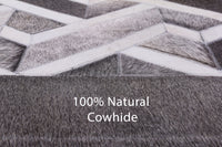 Thumbnail for Grey Patchwork Natural Cowhide Rug - 10' 0