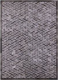 Thumbnail for Grey Patchwork Cowhide Rug - 10' 0