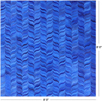 Thumbnail for Blue Square Patchwork Natural Cowhide Rug - 8' 0