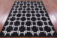 Thumbnail for Black Patchwork Cowhide Rug - 5' 0