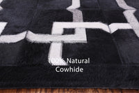 Thumbnail for Black Patchwork Cowhide Rug - 5' 0